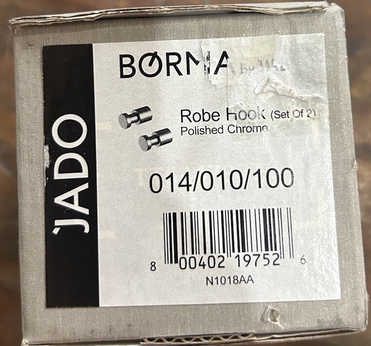Jado Borma Polished Chrome Robe Hooks 014/010/100