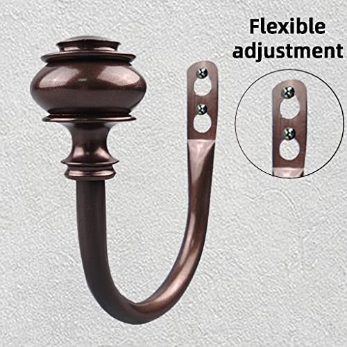 2Pcs Curtain Holdbacks - Wall Mounted Drapery Tiebacks with 05-bronze(2pcs)