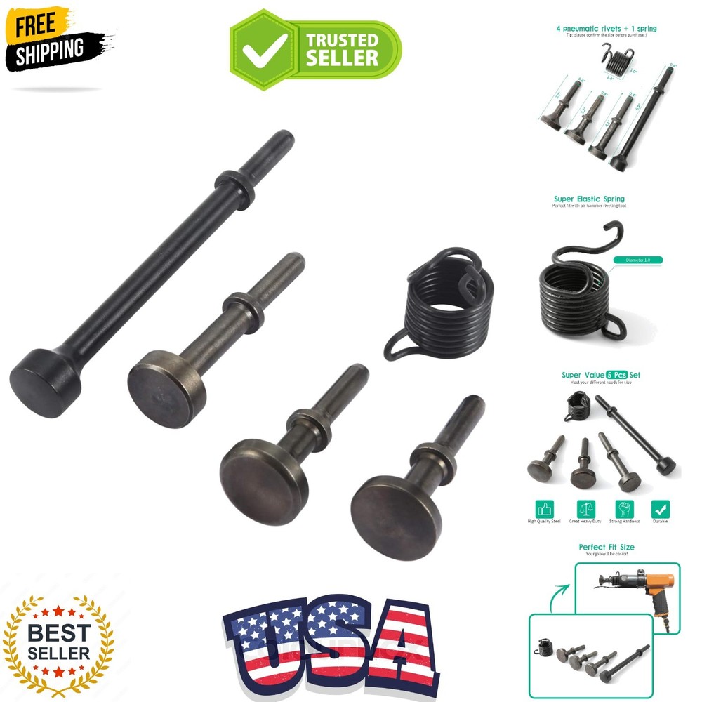 5 Pcs Smoothing Pneumatic Air Hammer Pneumatic Chisel Bits Tools Kit
