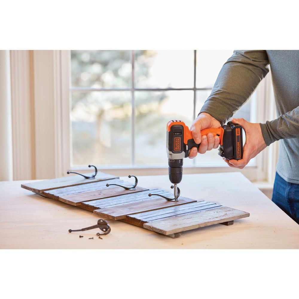 BLACK+DECKER 20V MAX* Drill Hand Tool and Accessory Home Project Kit- BCKSB62C1