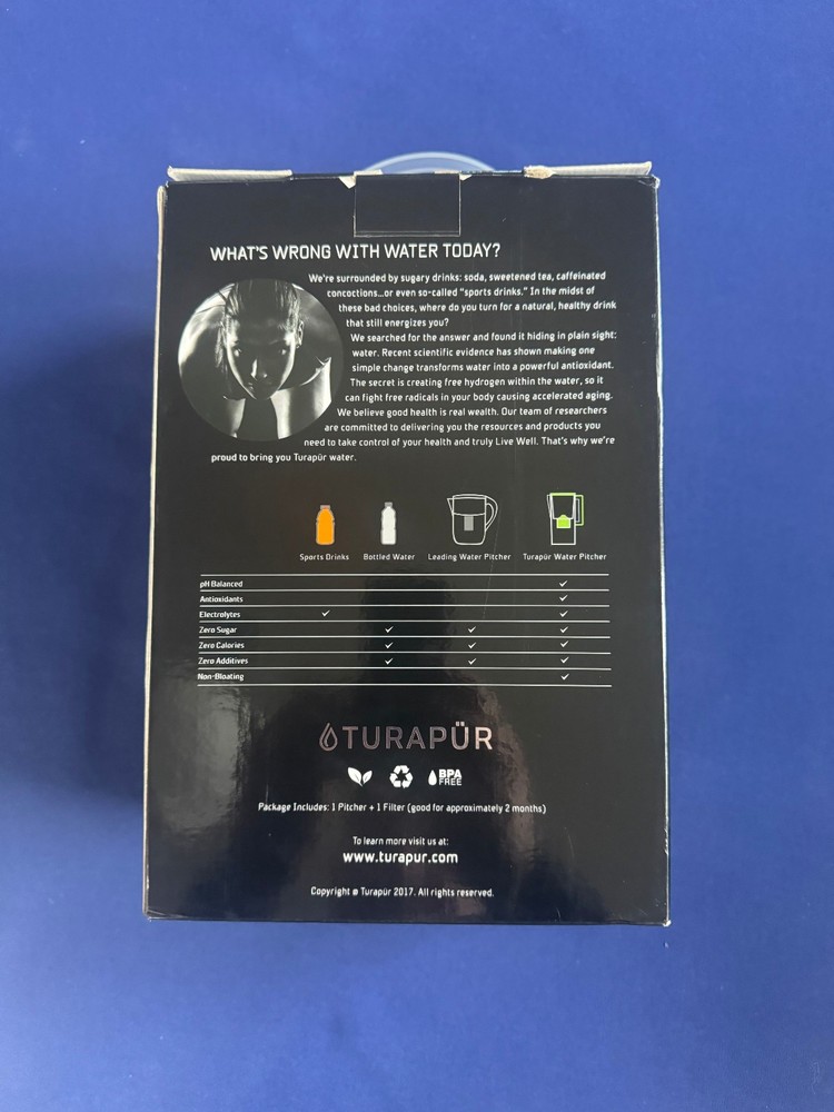 TURAPUR Hydrogen Water Pitcher • New and Unused