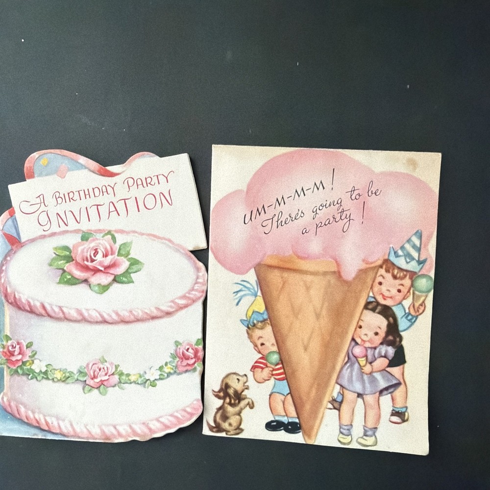 Vintage Invitation 2 cards