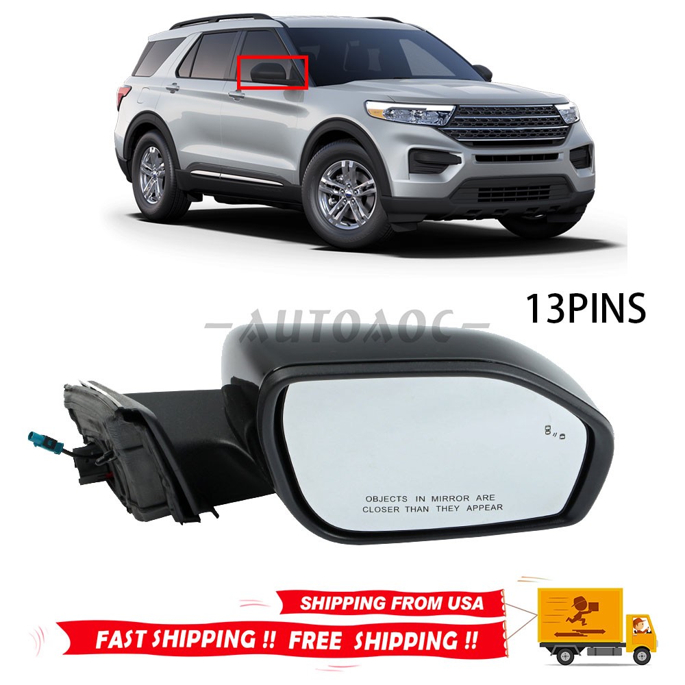 For 2020-2024 Ford Explorer Camera Memory Recall 13 pin Right Side Mirror