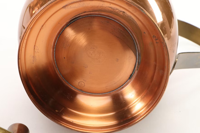 West Bend Copper Pitcher and Other Copper Serveware