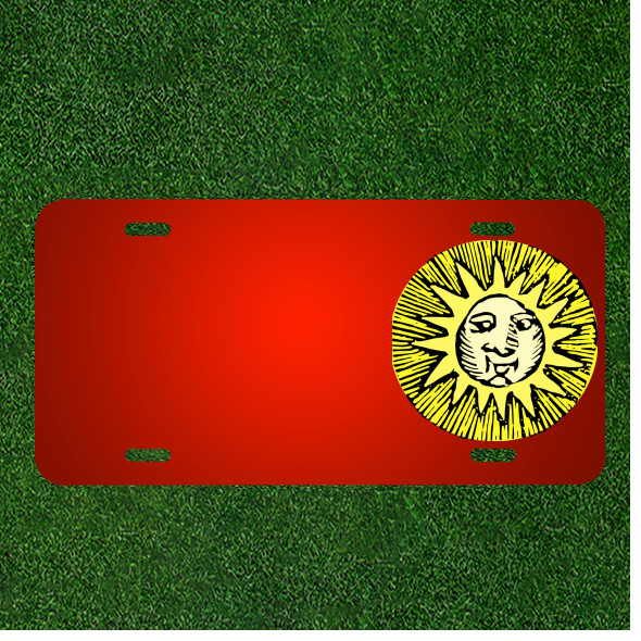 Custom Personalized License Plate With Add Names To Colour Face