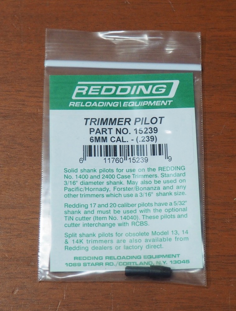 Redding Trimmer Pilot-6mm-(15239) .239" Diameter-(NIP)