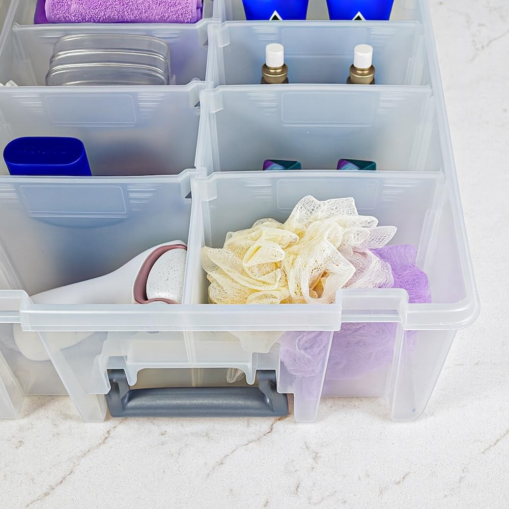 Super Satchel Double Deep Compartment Box Art Storage With 8 Removable Compartme