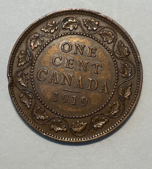 1919  Canada One Cent  1c