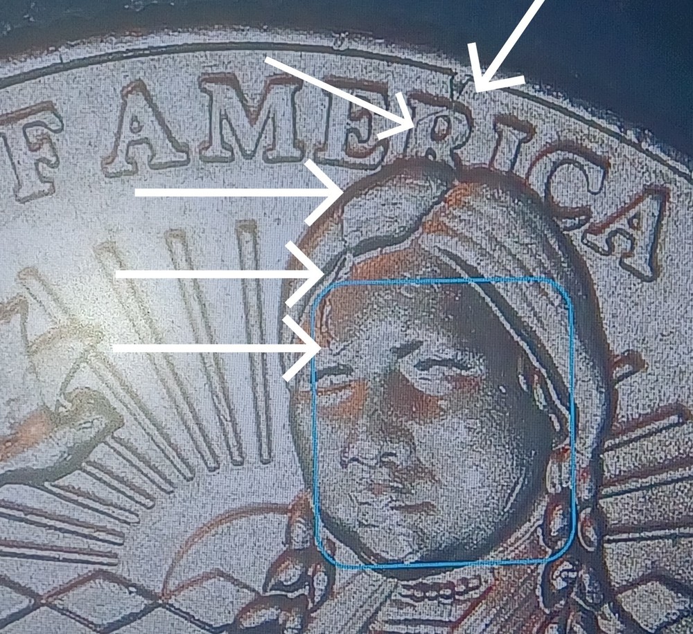 2024P SKULL CRACK ZITKALA-SA 25C MINT ERROR
