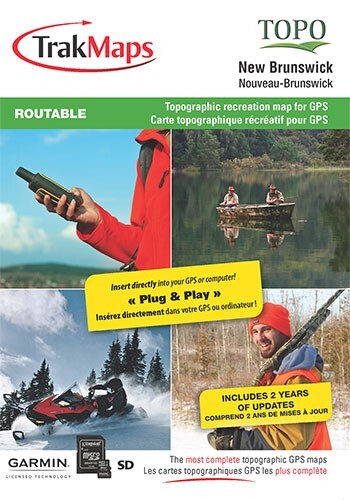 TrakMaps TOPO New Brunswick - Garmin GPS Map