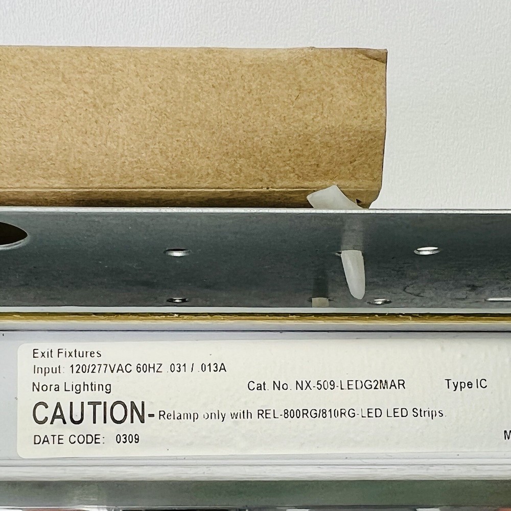 Nora Lighting NX-509-LEDG2MAR Green LED Double Face Edge-Lit Exit