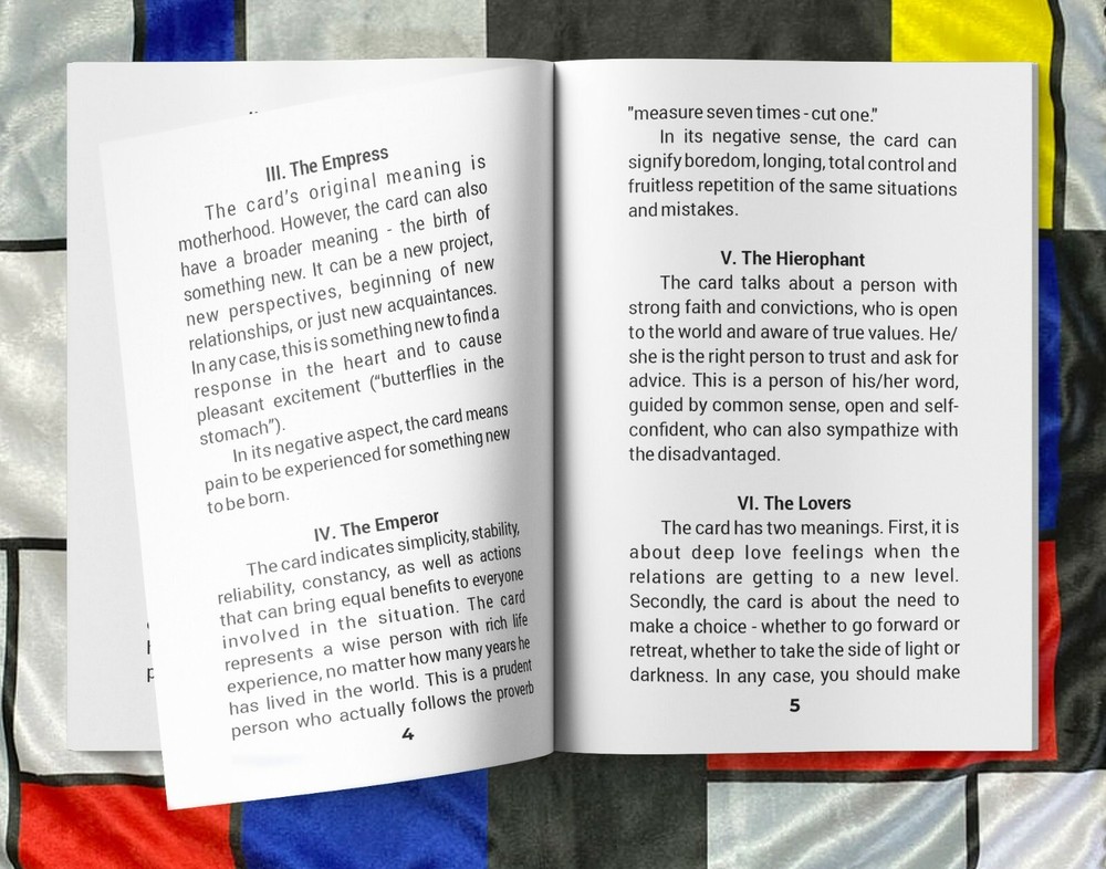 Postmondrian Tarot, 78 Cards Tarot Deck
