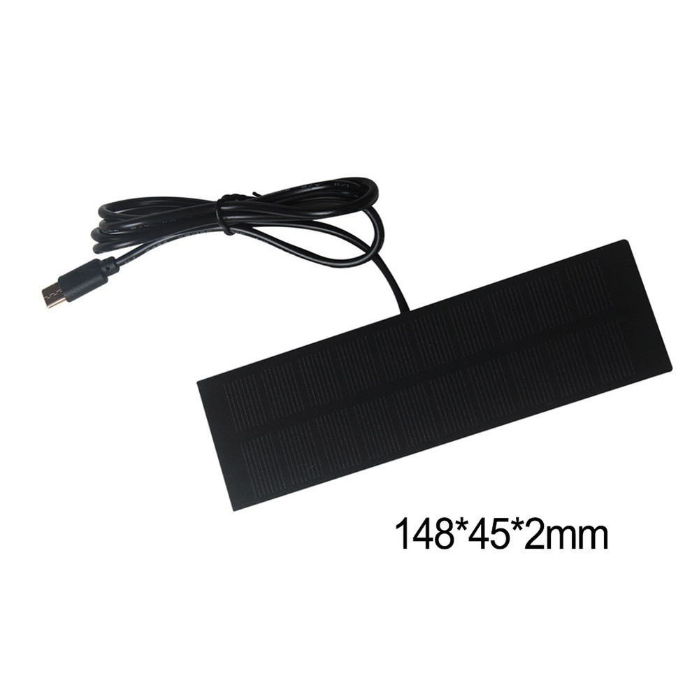 Compact 1W 5V Solar Charging Panel with Type C for Mobile Devices and Batteries
