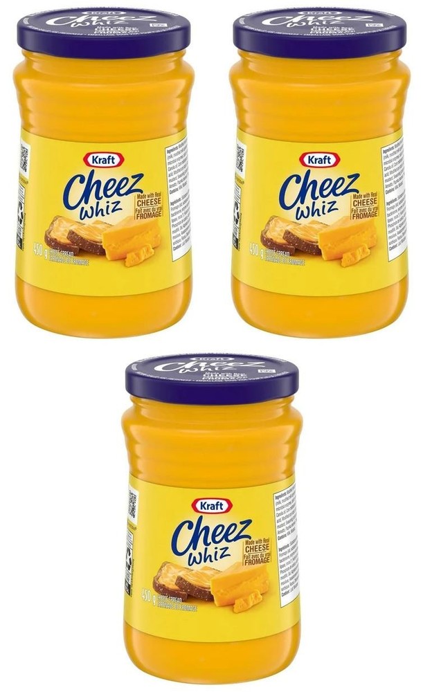Cheez Whiz Cheese Spread, 450g Jar (3 Pack)
