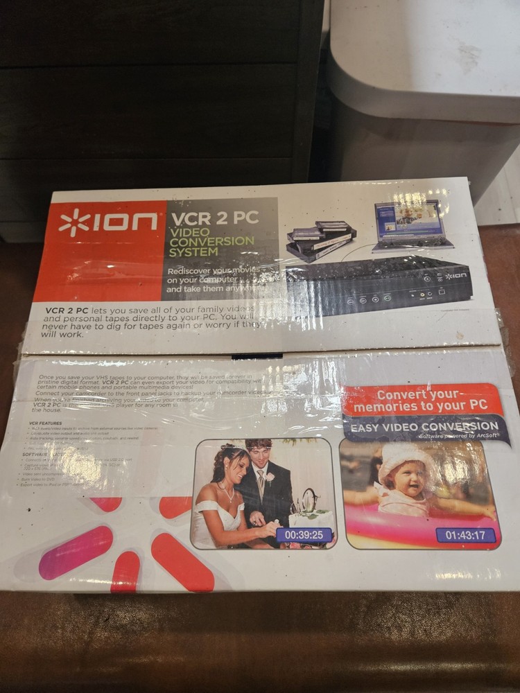 ION VCR 2 PC USB VHS Video to Computer Conversion System open box