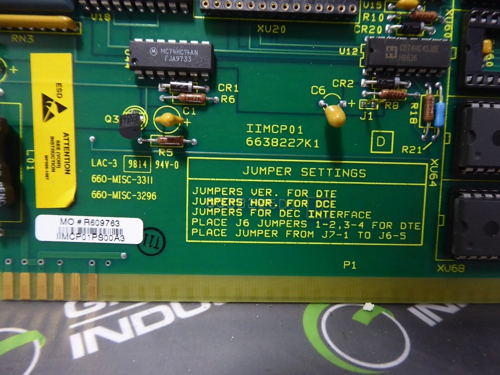 USED Bailey IIMCP01 Multibus Communication Processor Card 6638227K1
