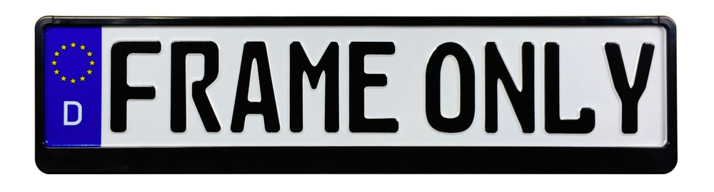 Premium German License Plate Frame - Evolution 3 - Black