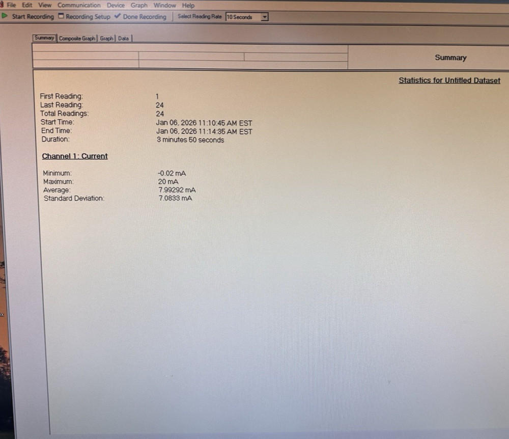 Monarch Instrument Process101 Current Recorder Lot w/ Cable Software -Calibrated
