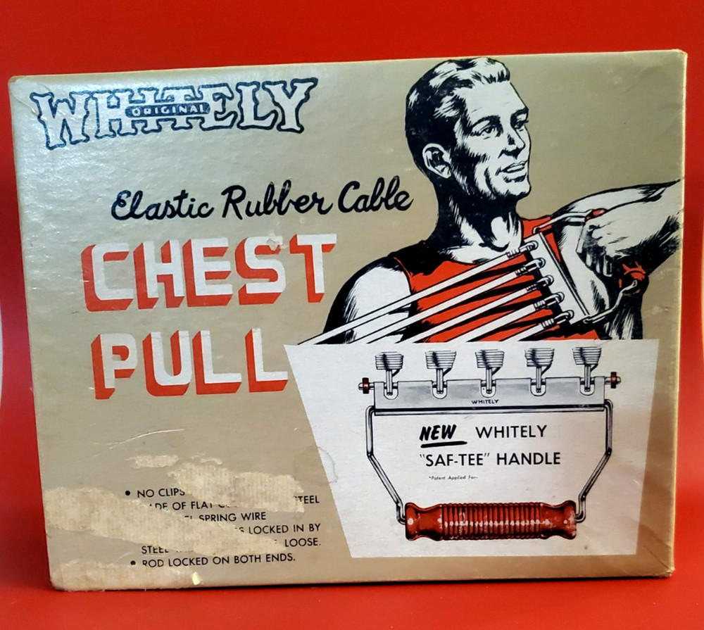 VINTAGE WHITELEY ORIGINAL CHEST PULL BOX W/INSRUCTIONS💪