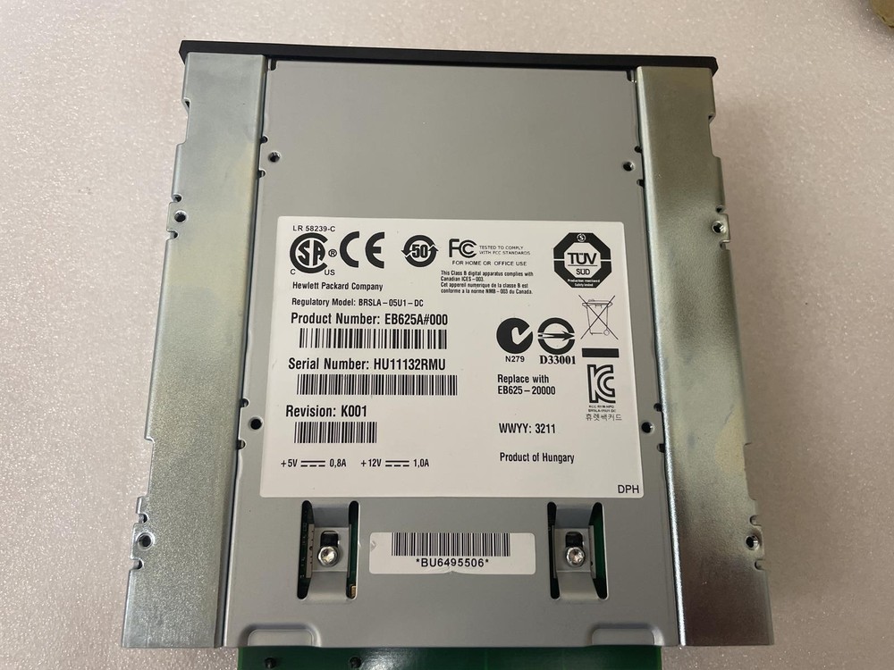 HP EB625A TAPE DRIVE DAT 72 DIGITAL DATA STORAGE DEVICE