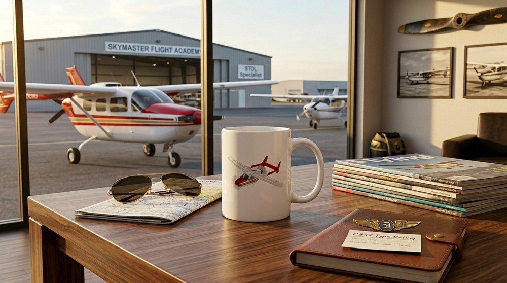 Cessna 337 Skymaster Ceramic Coffee Mug - 15oz .