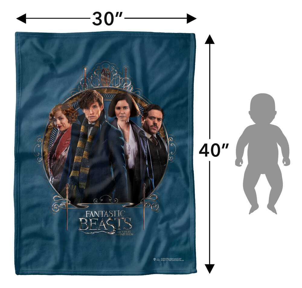 Fantastic Beasts Blanket, 30"x40" Where to Find ThemFleece