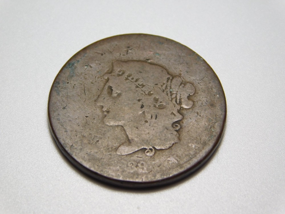 US COINS 1839 CORONET HEAD LARGE CENT