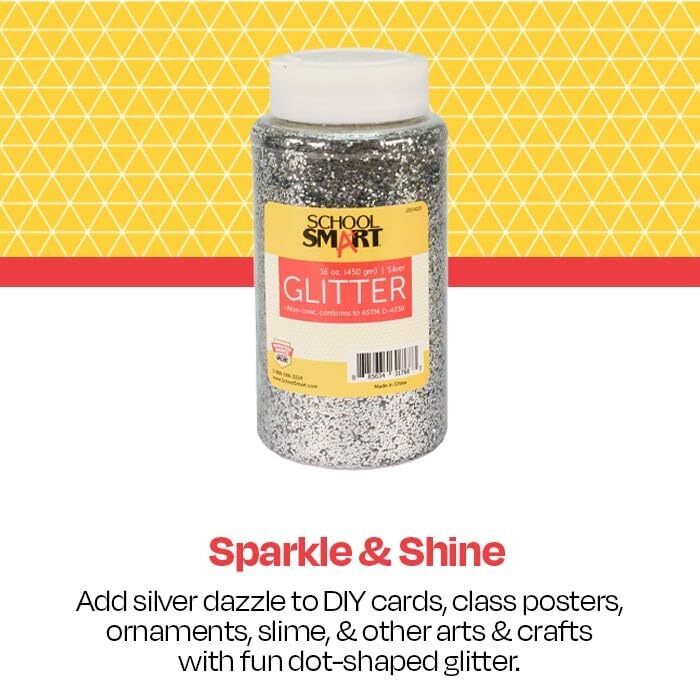 Craft Glitter 1 Pound Jar Silver