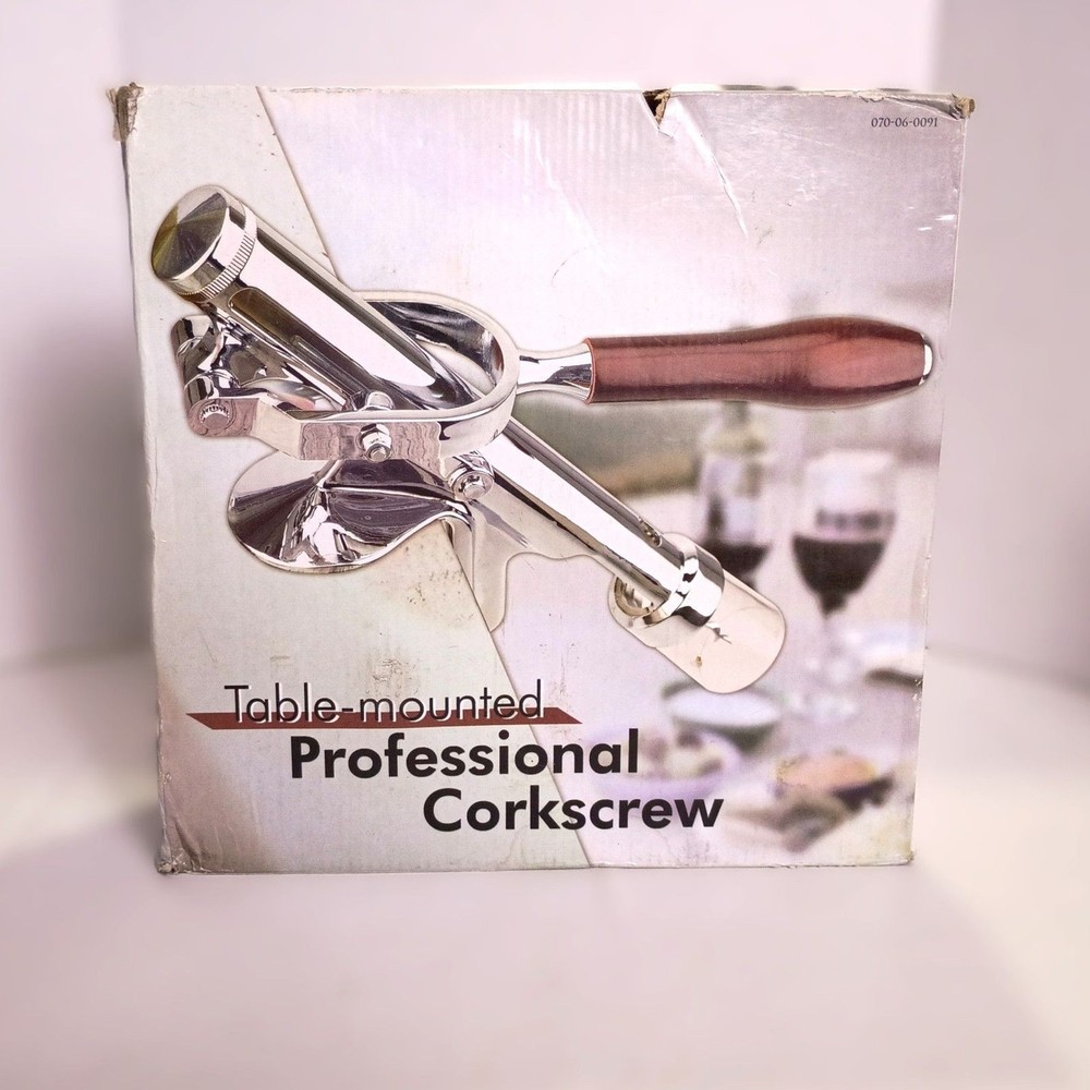 Epicureanist Table Mounted Professional Barware Corkscrew New Open Box