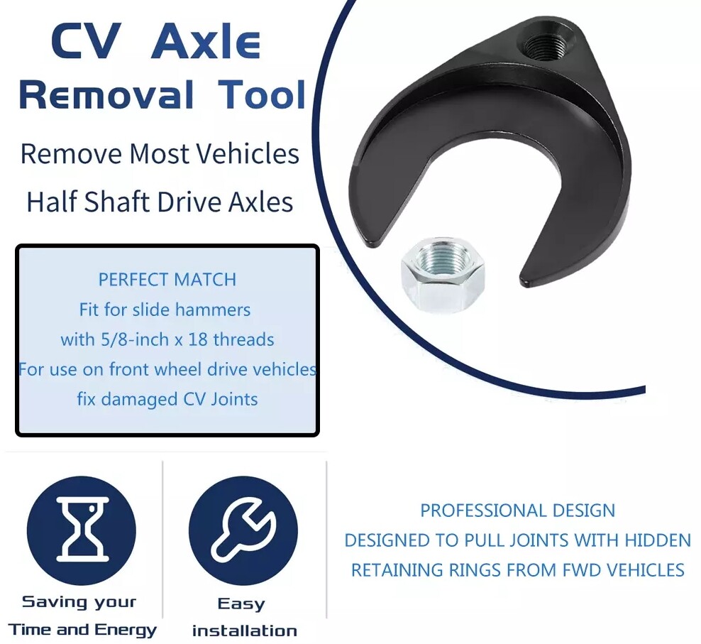 48mm CV Axle Joint Puller Removal Tool Slide Hammer Adapter Front Wheel Drive