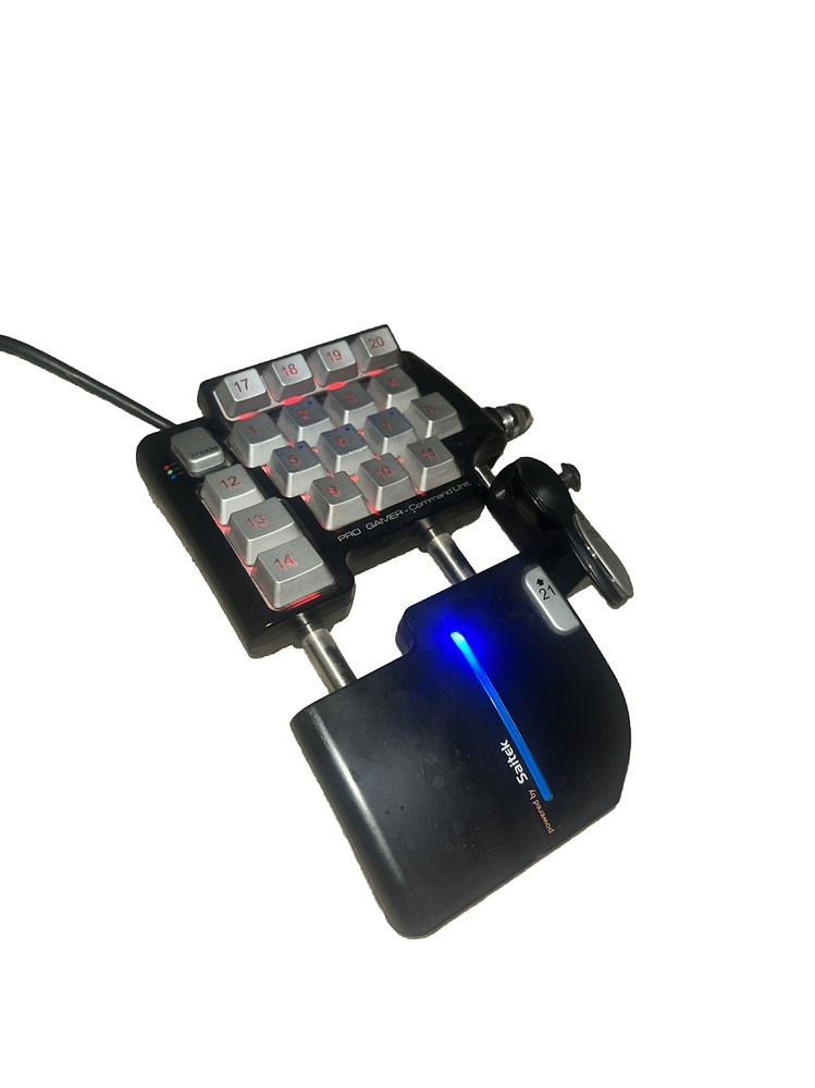 Saitek Left Hand Control Keyboard Pro Gamer Command Unit 21 Button Pad TESTED