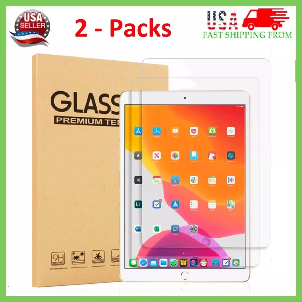 [2-Pack] HD Tempered GLASS Screen Protector for Apple iPad 5th & 6th Generation