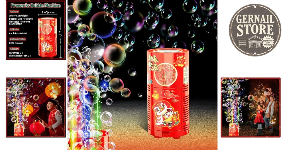 Compact Bubble Machine with Colorful LED Lights - Ultimate Party Experience