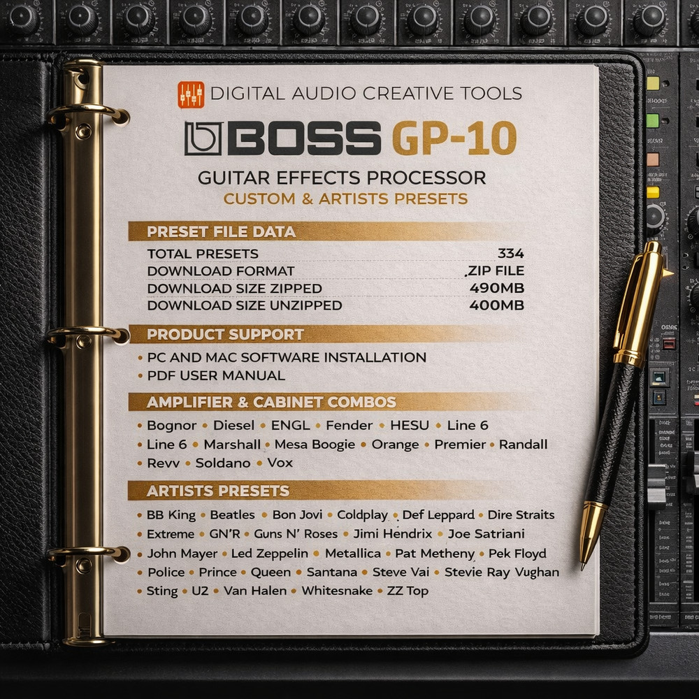 Boss GP-10 Guitar Multi-FX Presets Library