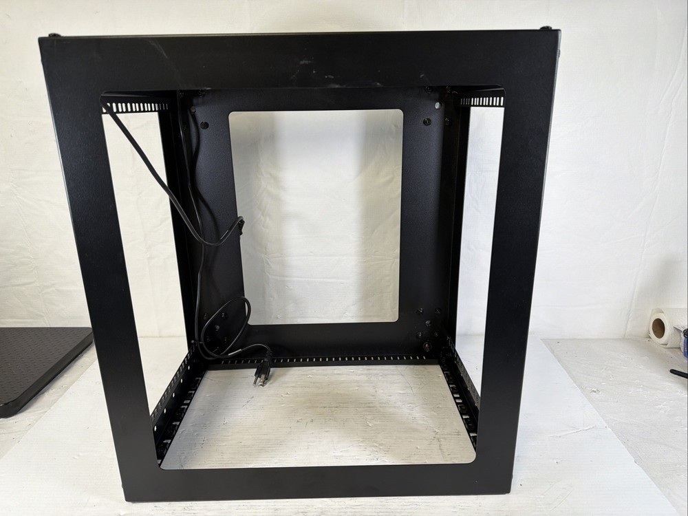 RIVECO 6U Open Frame Server Rack with Wheels- Heavy Duty 4 Post Quick Assembly