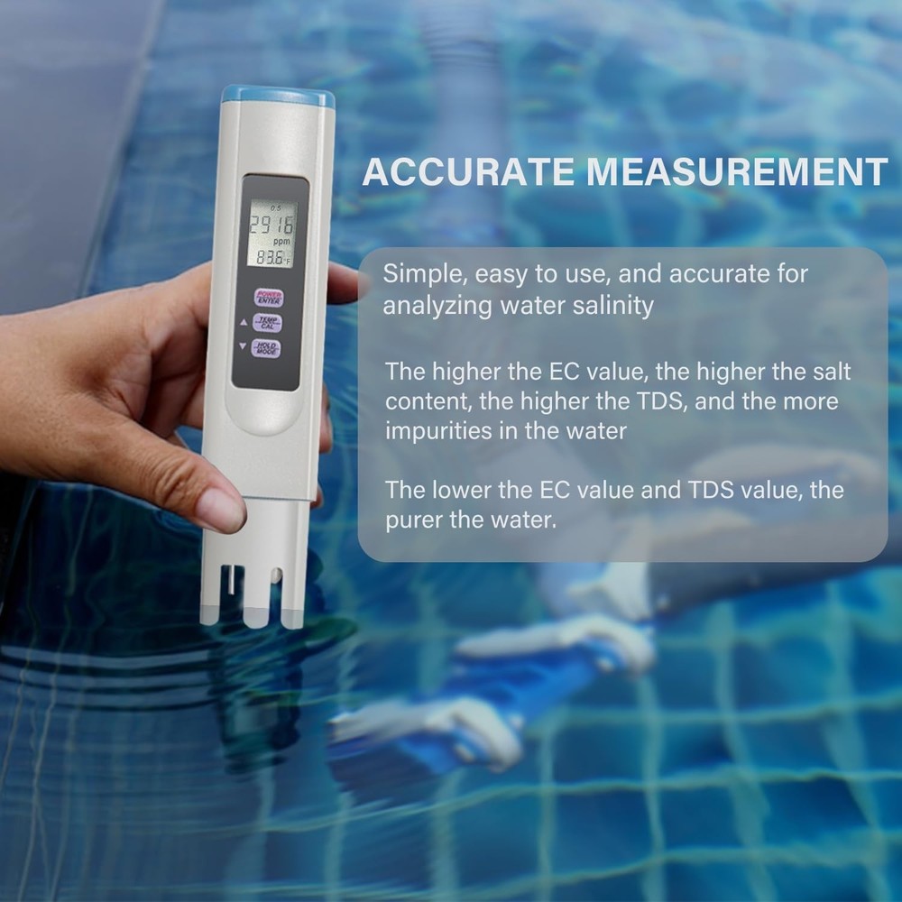 SALT-3050 Waterproof IP65 Meter/Digital Salinity PPM Temperature Tester