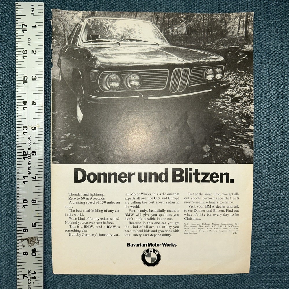1970 BMW Print Advertisement