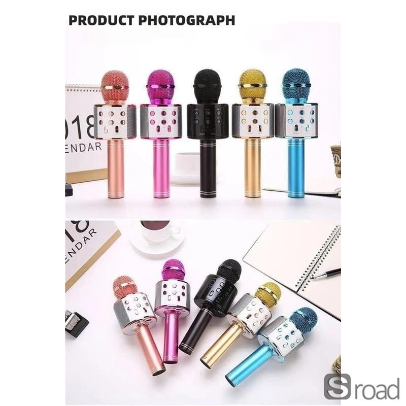 Wireless Bluetooth Karaoke Microphone, 5-in-1 PA System With Voice Effects