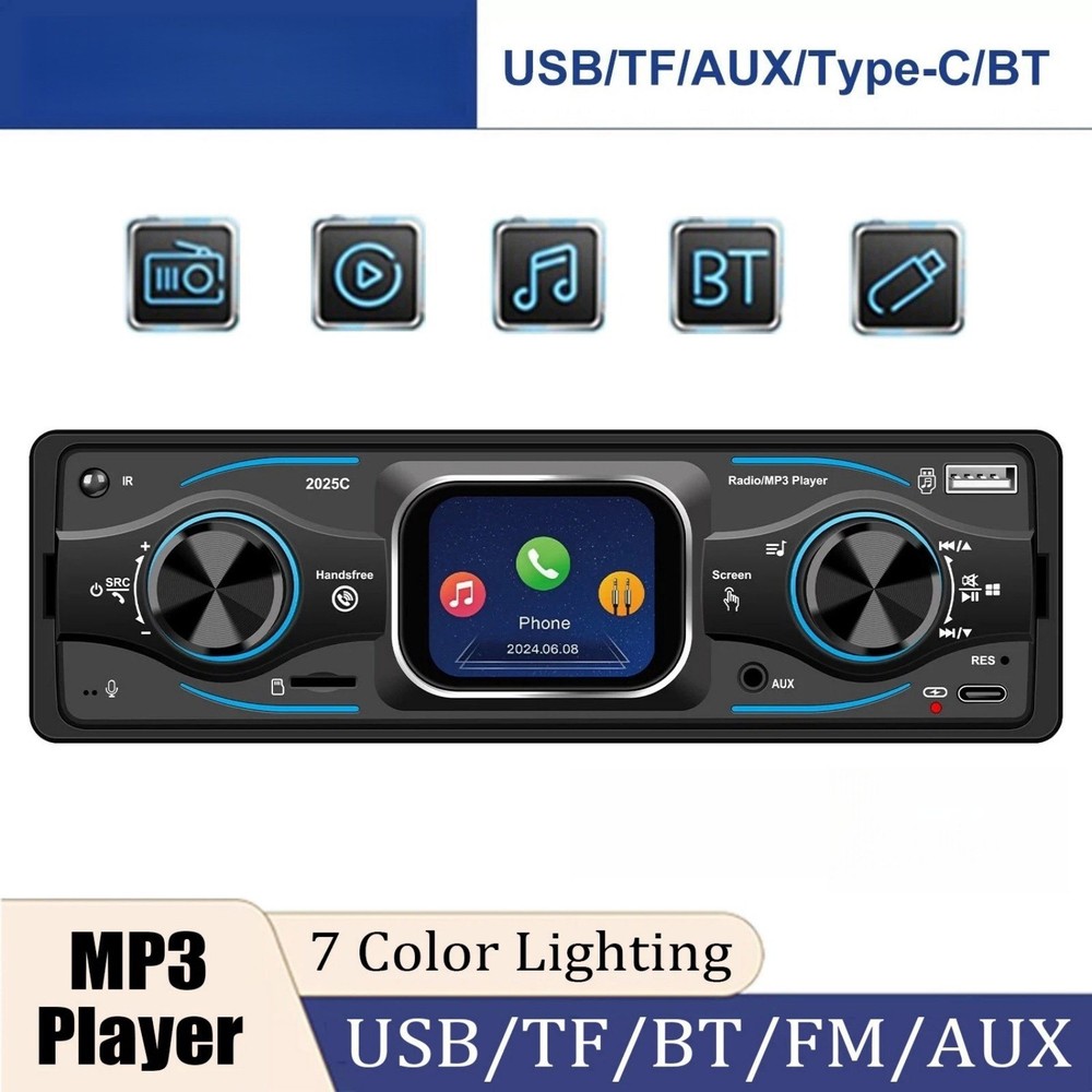 MP3 Car Stereo with Touch Operation Screen, Quick Selection and Easy Control