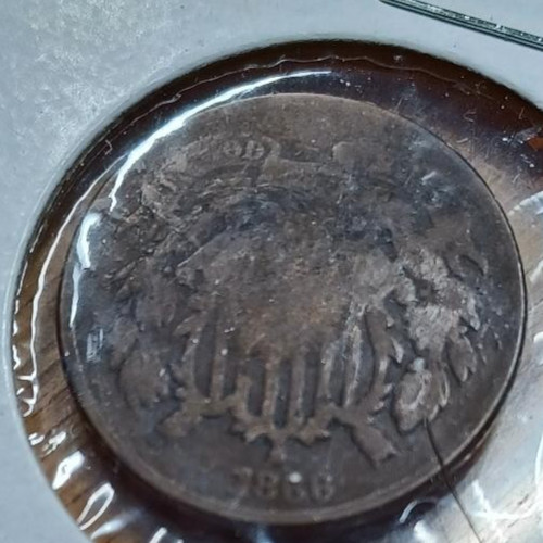 1866 Copper Two Cent Piece 2C