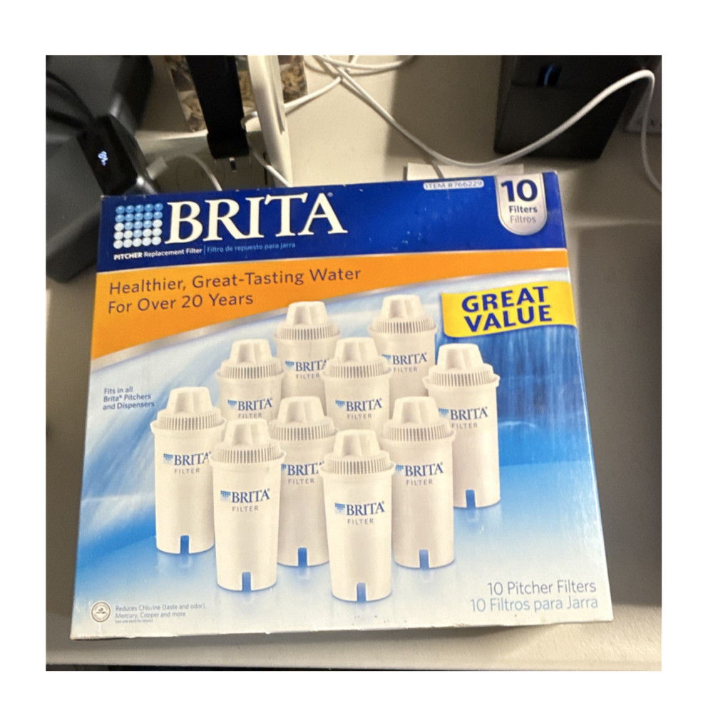 Brita Pitcher Filter 10 Pack Fits All Pitchers Removes Chlorine Mercury Copper