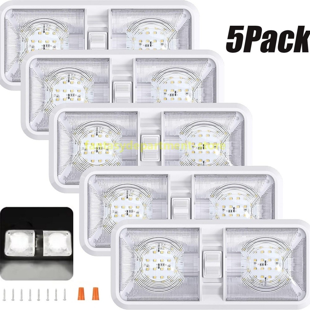 5PCS 12V Led RV Ceiling Dome Light RV Interior Lighting for Boat Trailer Camper