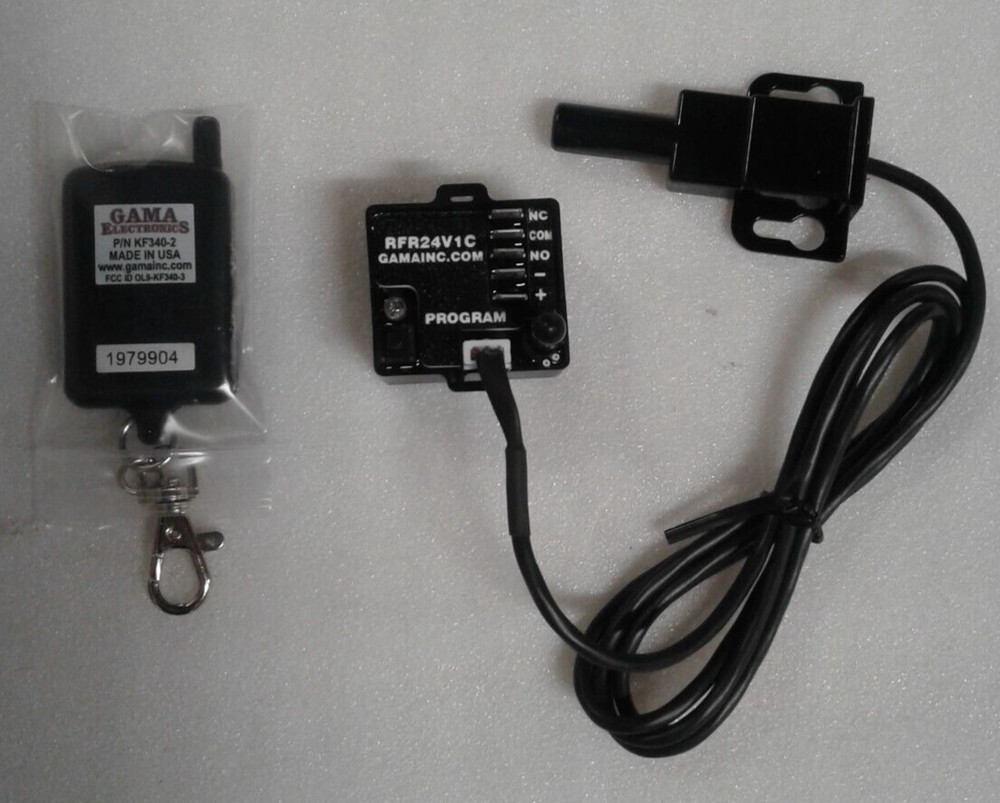 GAMA Electronics KF340-2  2 Button Keyfob Transmitter & RFR24V1C Remote Control