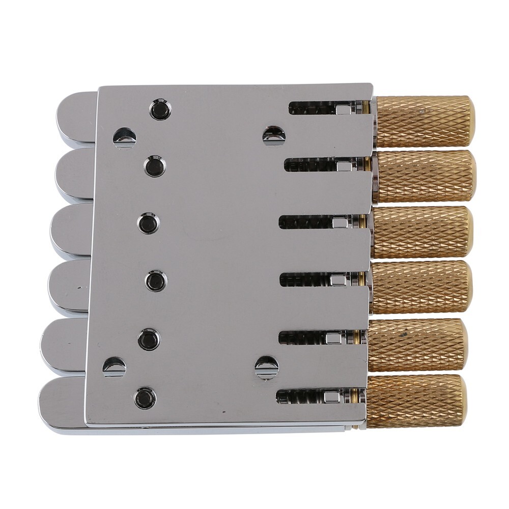 6 String Headless Guitar Bridge Tailpiece for Headless Guitar Accessories Chrome