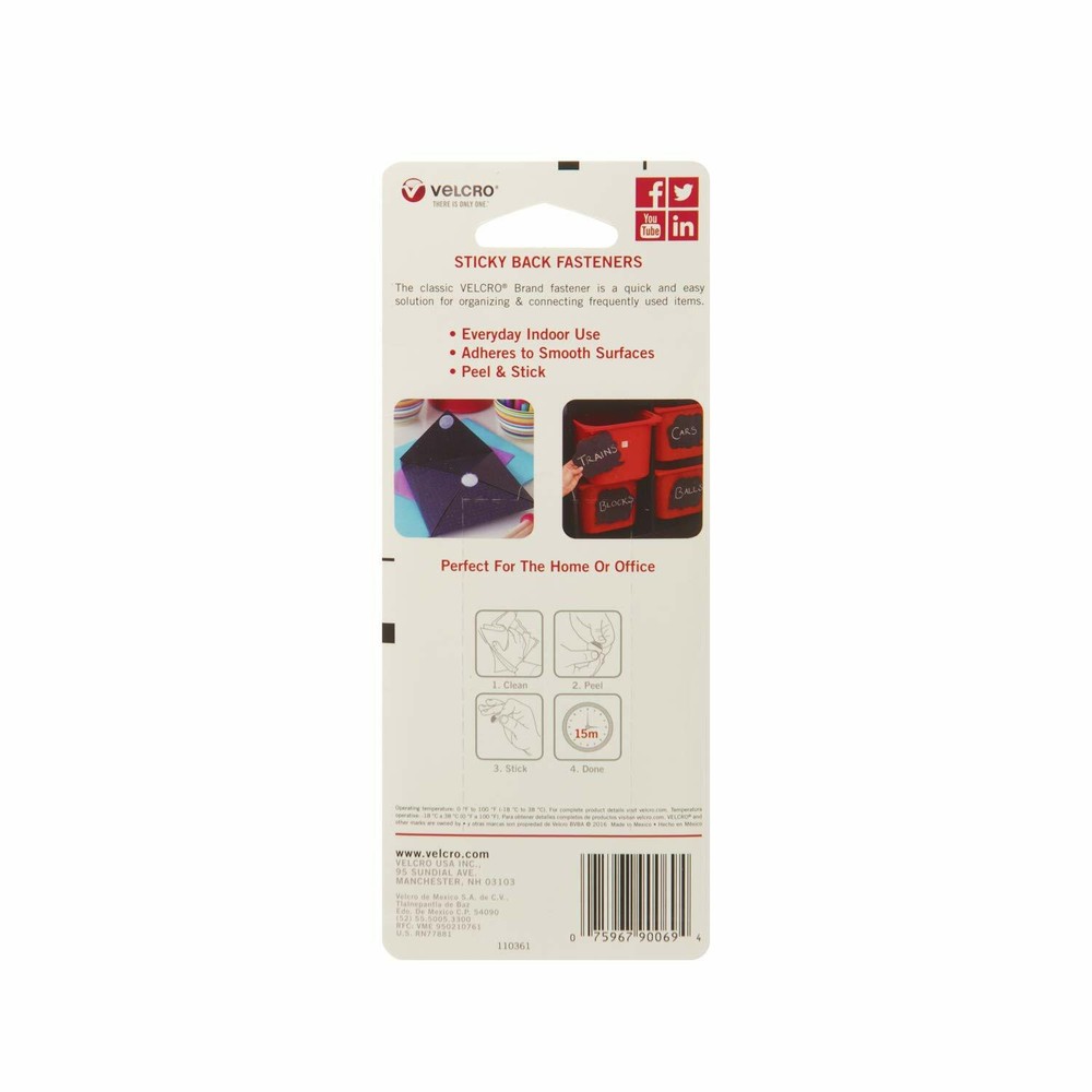 VELCRO Sticky Back Hook & Loop Adhesive Circles