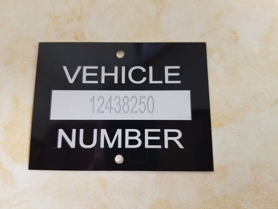 Laser Engraved Aluminum Identification plates