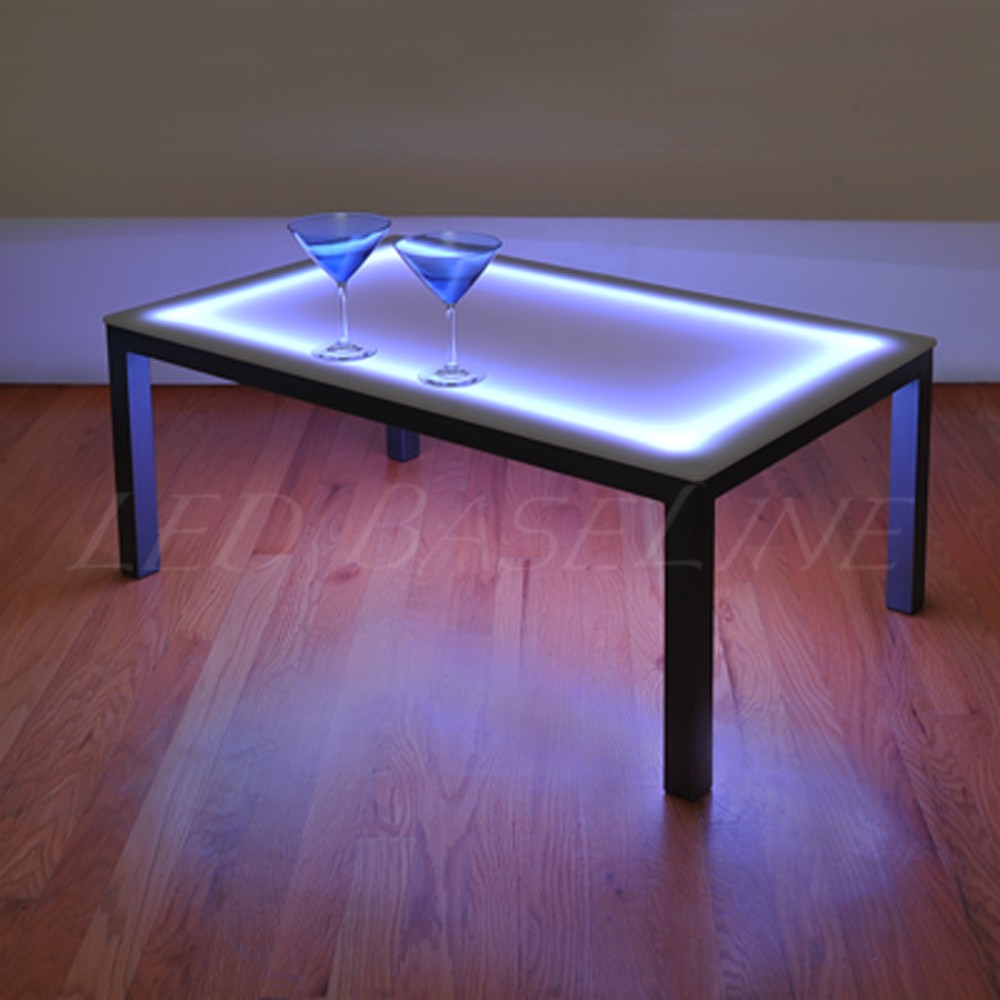 22" Lighted BAR COFFEE TABLE MODERN COLOR CHANGING