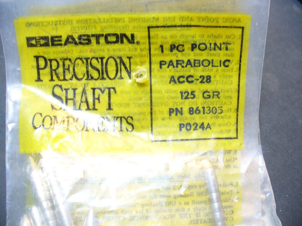 Easton Precision Parabolic Points ACC-28 , 125 Grain 12 Pack NEW