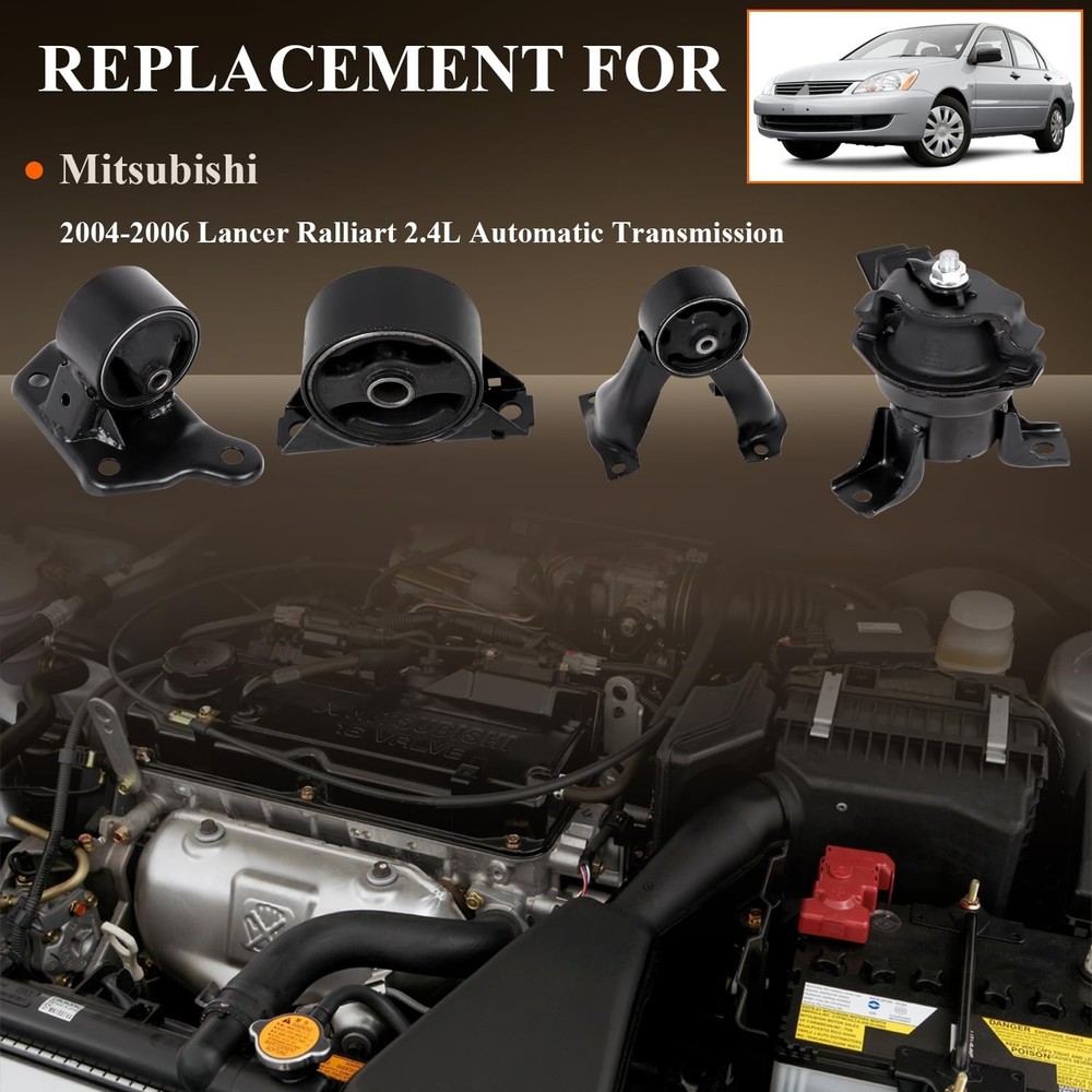 Engine Motor Mount & Trans Mount Replacement for 2004 2005 2006 Mitsubishi La...