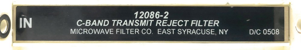 Microwave Filter Co. Transmit Reject Filter C-Band 12086-2